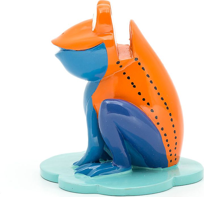 фото Подставка для очков "Лягушка", цвет: оранжевый, синий, 9 х 8,8 х 9,8 см