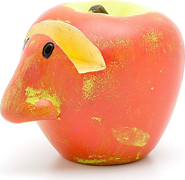 фото Подставка для очков "Яблоко", цвет: красный, желтый, 7,5 х 5,5 х 5,5 см