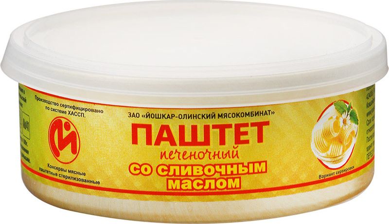 Йошкар-Олинская Тушенка паштет печеночный с маслом, 100 г