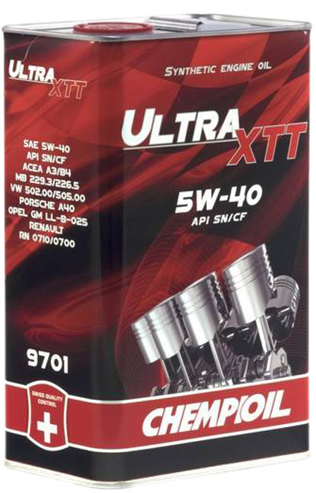 фото Масло моторное Chempioil Ultra XTT SAE 5W-40API SN/CF METALL, синтетика, 4 л