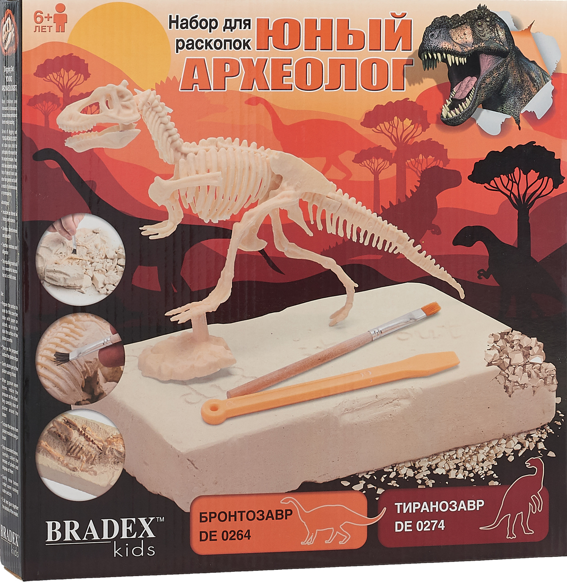 фото Bradex Набор для опытов и экспериментов Юный археолог бронтозавр