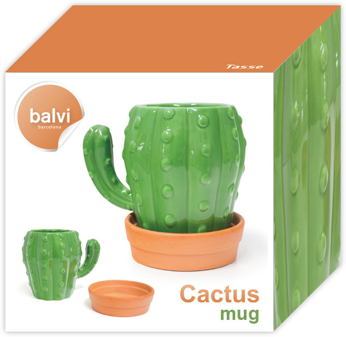 фото Кружка Balvi "Cactus", с блюдцем, 450 мл