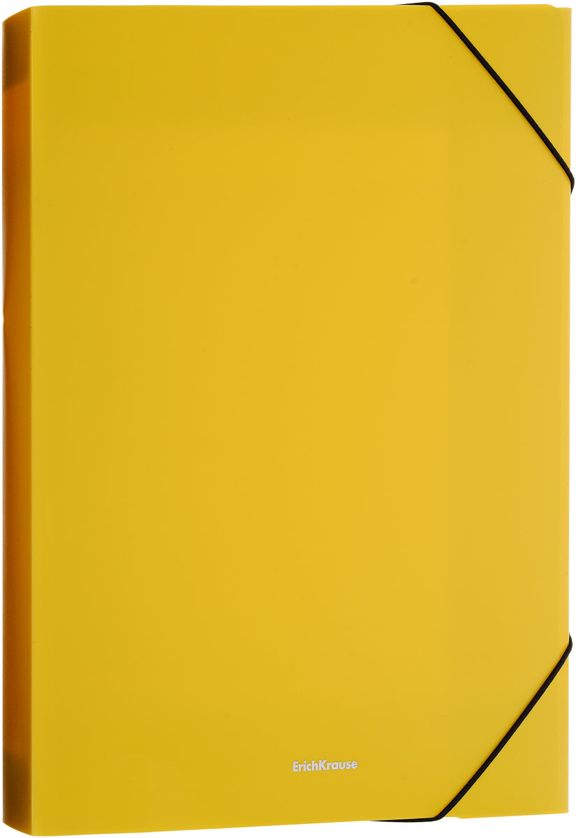 Папка на резинках ErichKrause Classic, 30 мм, A4, желтый