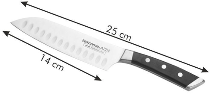 фото Нож сантоку Tescoma "Azza" , длина лезвия 14 см