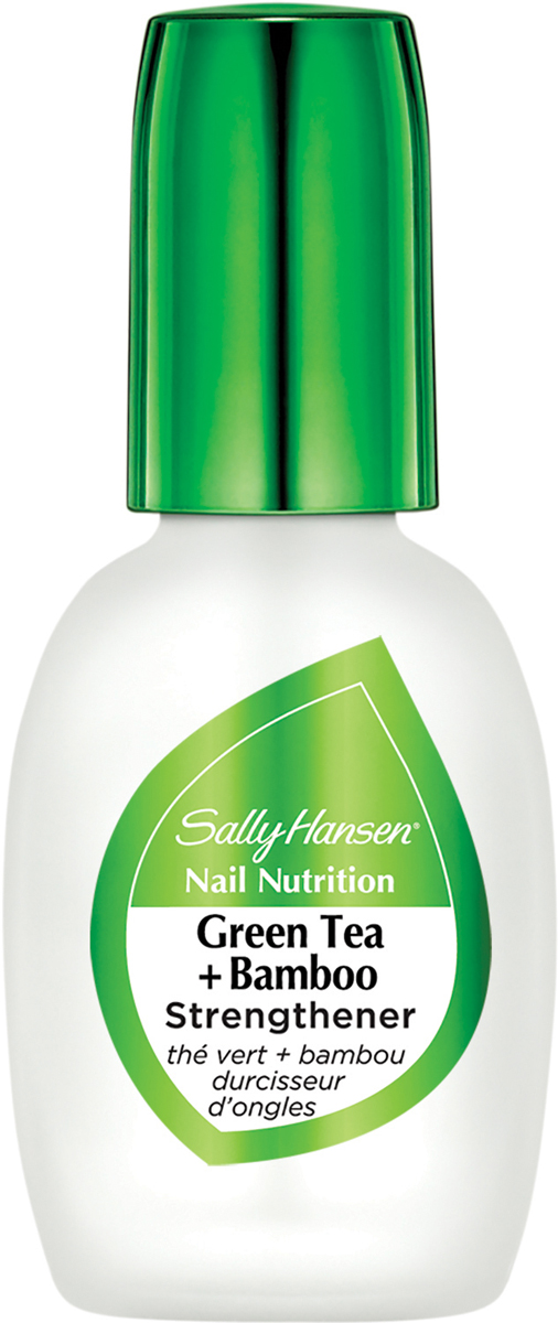 фото Sally Hansen Nailcare Nail nutrition green tea + bamboo strength средство 2в1: база и верхнее покрытие для восстановления и блеска, 13 мл