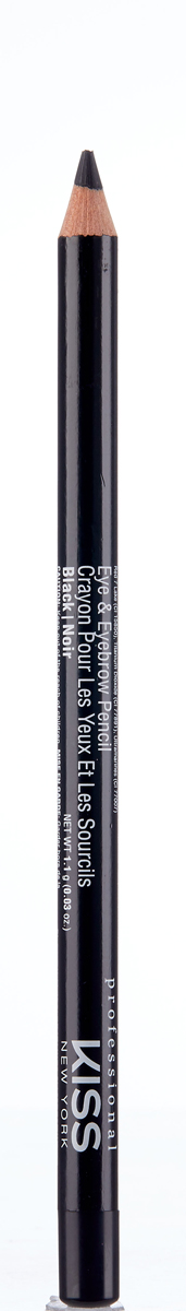 Kiss New York Professional Контурный карандаш для глаз Eye & Eyebrow Pencil, Black, 1,1 г