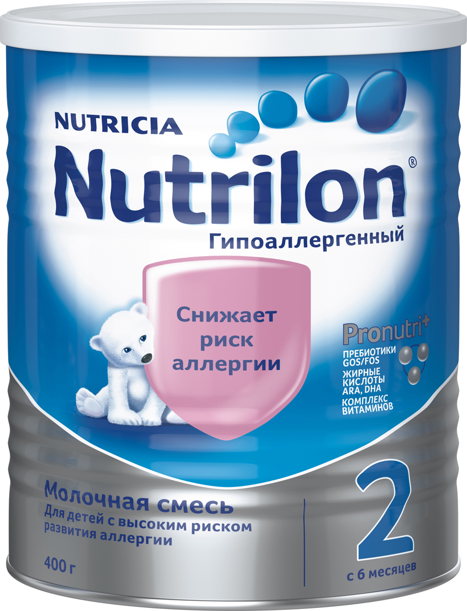 фото Nutrilon ГА 2 специальная молочная смесь, гипоаллергенная "PronutriPlus", с 6 месяцев, 400 г