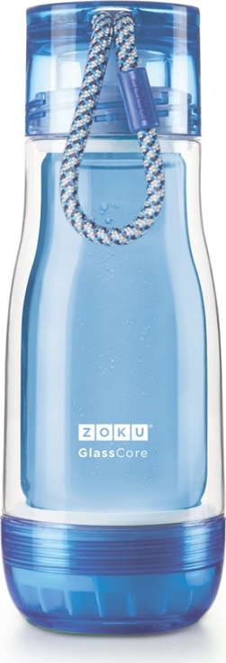 фото Бутылка для дома "Zoku" , цвет: синий, 325 мл