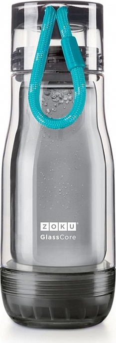 фото Бутылка для дома Zoku "Active", цвет: голубой, 325 мл