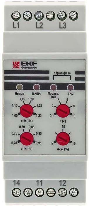 Ekf реле контроля напряжения 3 Реле контроля фаз "EKF" RKF-8, многофункциональное - купить по выгодной цене в и