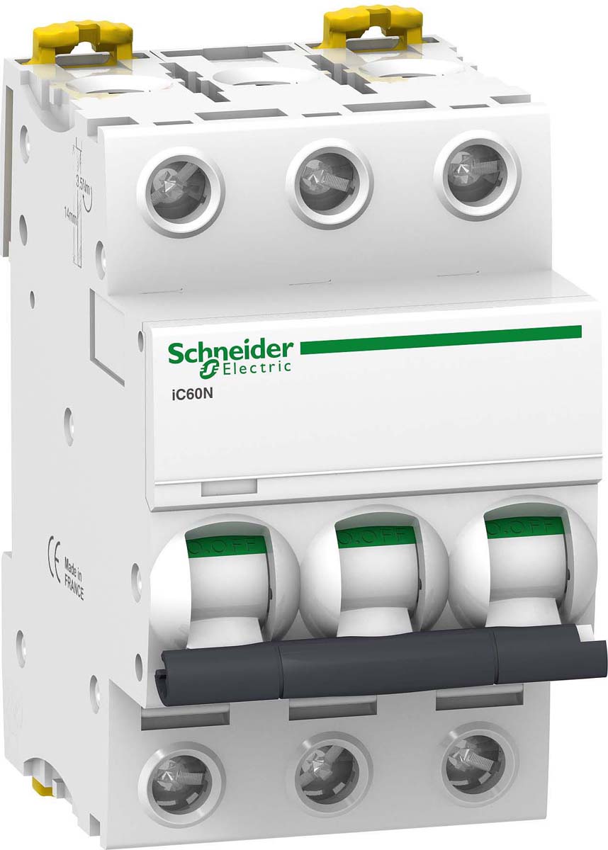 фото Автоматический выключатель Schneider Electric "Acti9", модульный, 3п С, 6А, 6кА, iC60N, цвет: , A9F79306