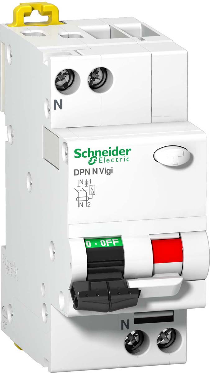 фото Дифференциальный автомат Schneider Electric "Vigi", 2п C, 10А, 30мА, тип АС, 6кА, DPN, цвет: , A9N19663
