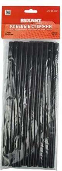 фото Стержень клеевой "Rexant", диаметр 11,3 мм, L270 мм, цвет: черный. 09-1209