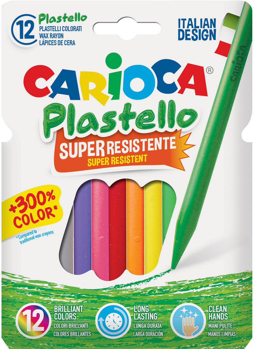 фото Carioca Набор пластиковых мелков Plastello 12 цветов