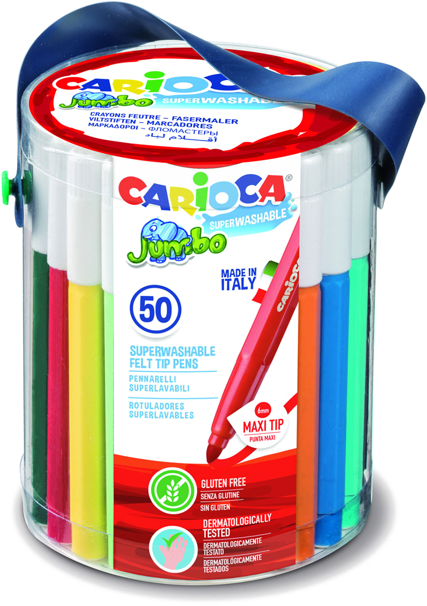 Carioca Набор фломастеров Jumbo 50 цветов Carioca Набор фломастеров Jumbo 50 цветов