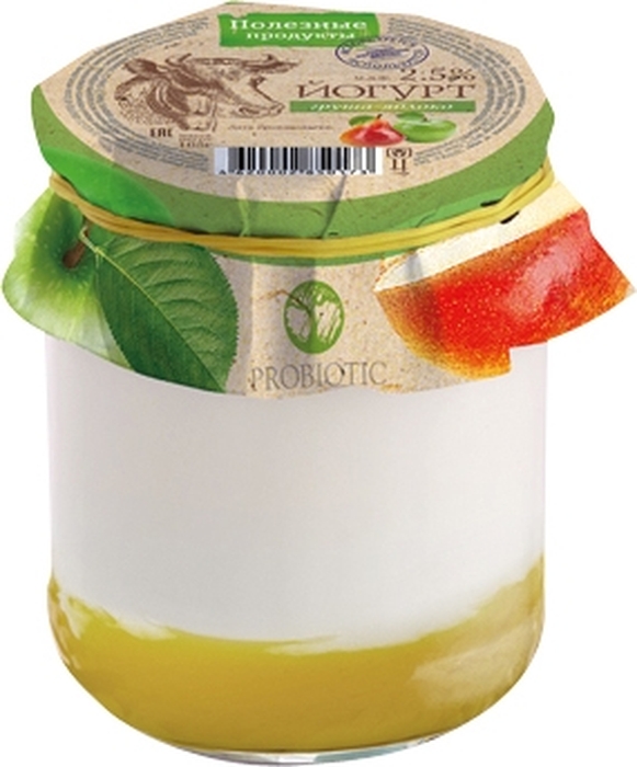 Полезные продукты Йогурт Груша-Яблоко 2,5%, 165 г