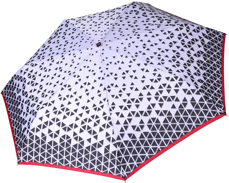 Зонт женский Fabretti, автомат, 3 сложения, цвет: серый. P-18105-3