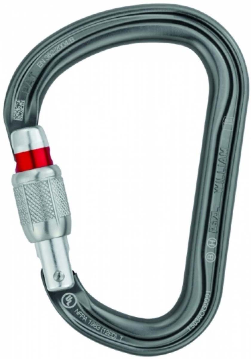 фото Карабин Petzl "William Screw-Lock", цвет: серый