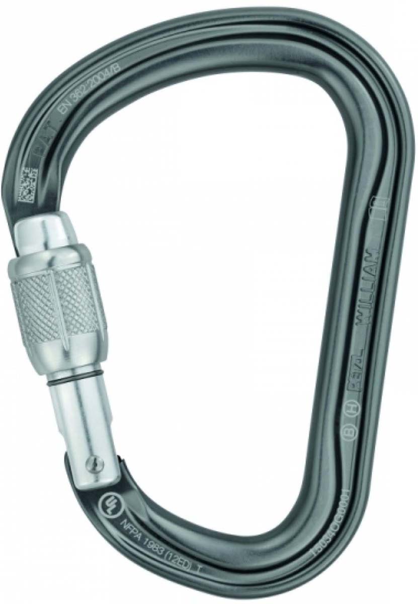 фото Карабин Petzl "William Screw-Lock", цвет: серый