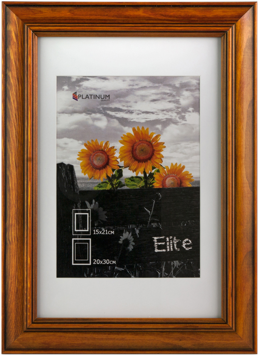фото Фоторамка Platinum "Elite", с паспарту, цвет: светло-коричневый, 15 х 21 см, 20 х 30 см. W3244