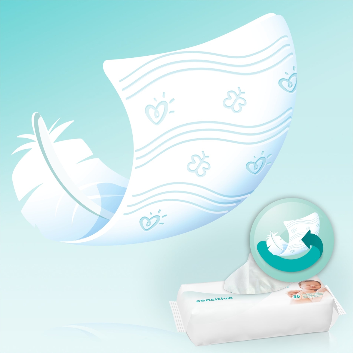 фото Pampers Детские влажные салфетки Sensitive 112 шт