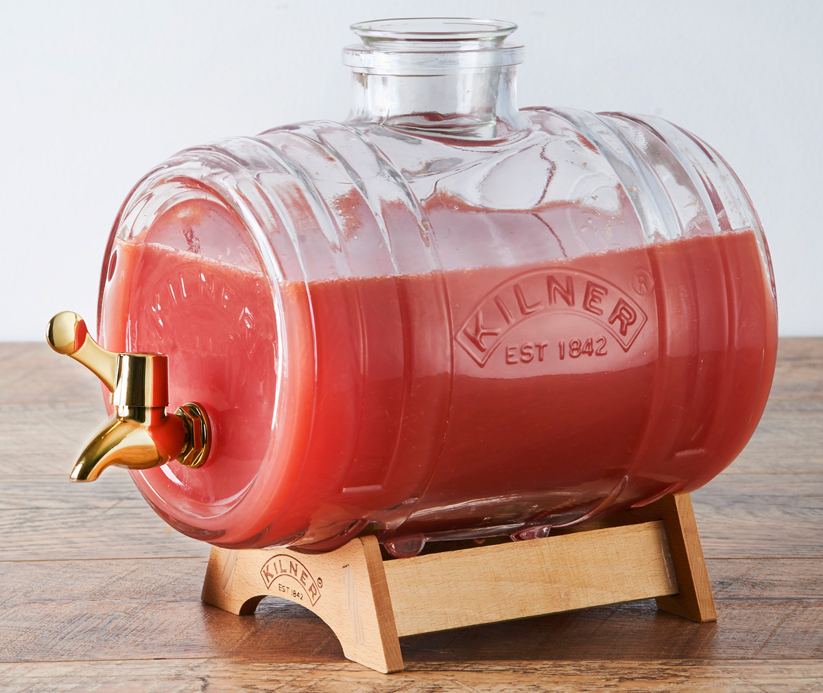 фото Диспенсер для напитков Kilner "Barrel", на подставке, 1 л