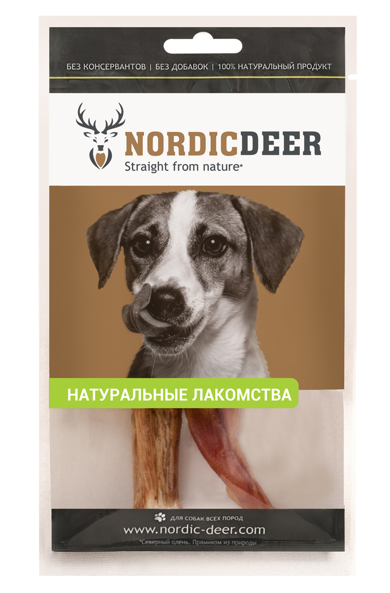 фото Лакомство для собак "Nordic Deer", Бычий корень "Стандарт", 15см (2шт)