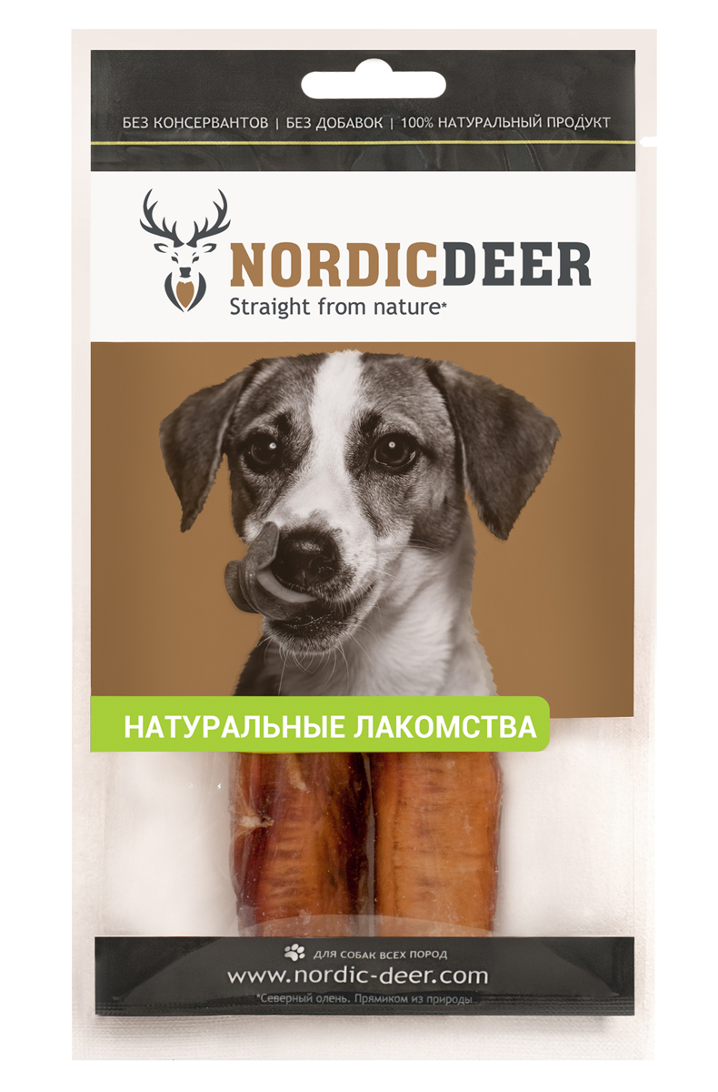 фото Лакомство для собак "Nordic Deer", Бычий корень "Гигант", 15см (2шт)