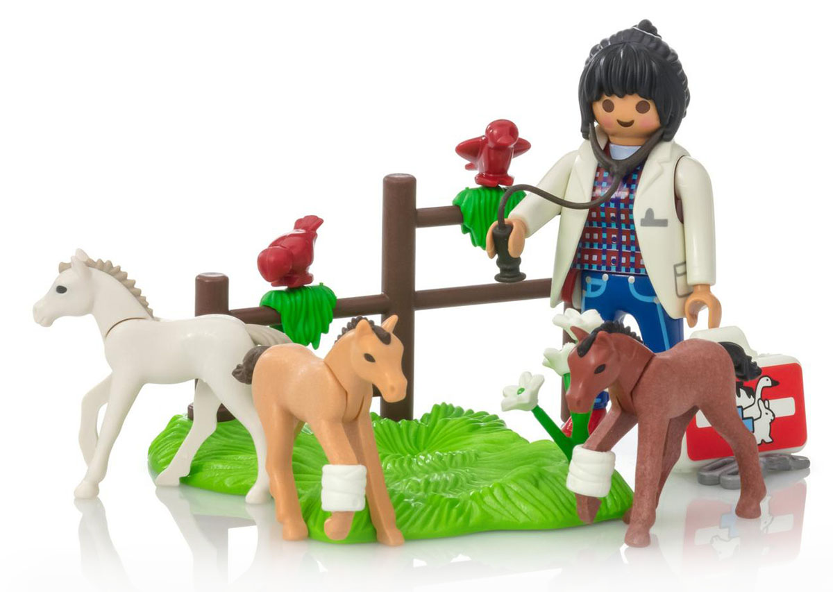 фото Playmobil Игровой набор Яйцо Ветеринар с жеребятами
