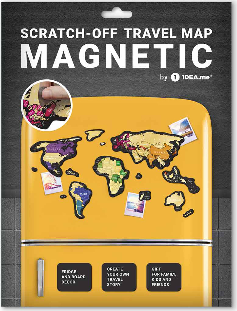 фото Скретч карта 1DEA.me "Travel Map. Magnetic World", 21 х 29,7 см