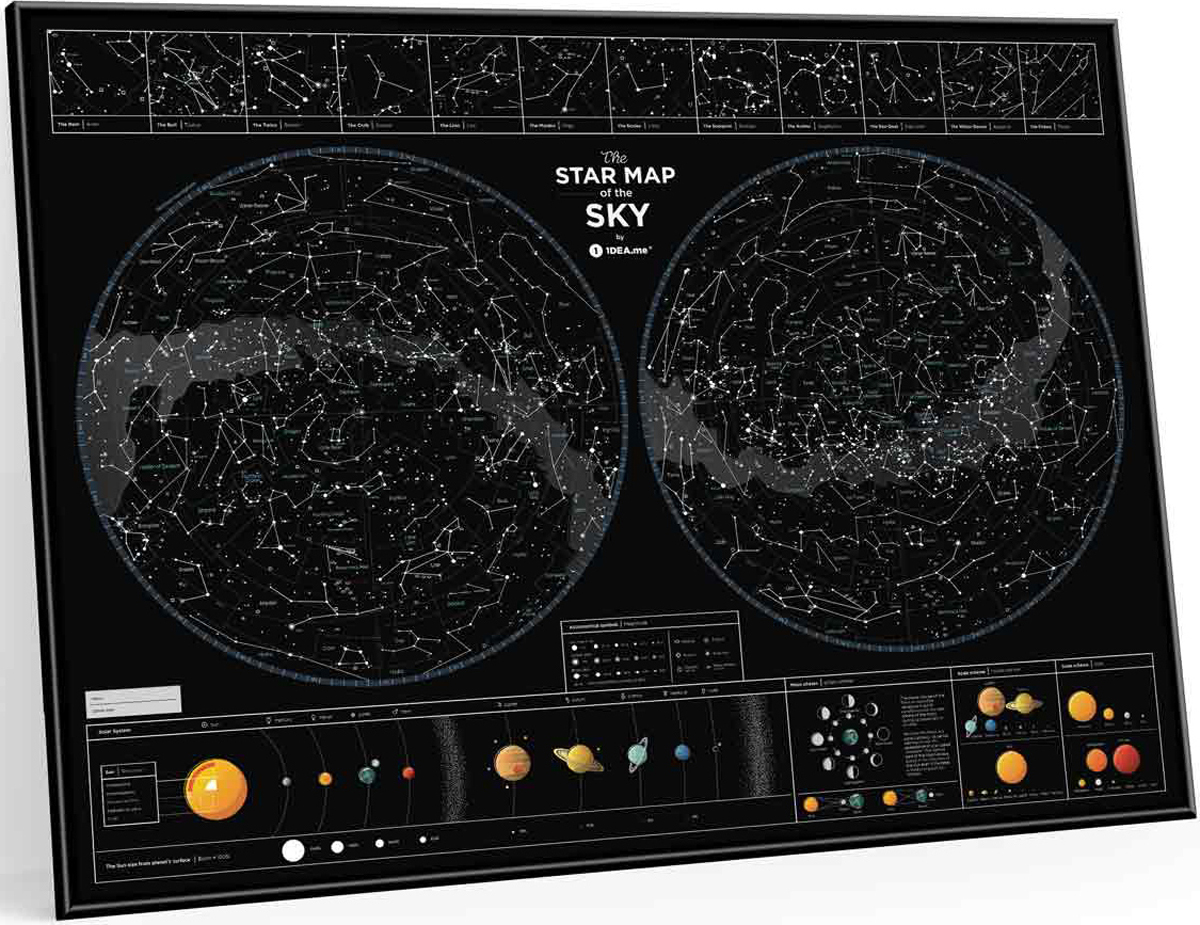 фото Карта звездного неба 1DEA.me "Star Map of the Sky", 80 х 60 см