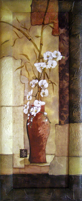 фото Картина Dekart "Цветы в вазе 1", 41,5 х 101,5 х 2 см