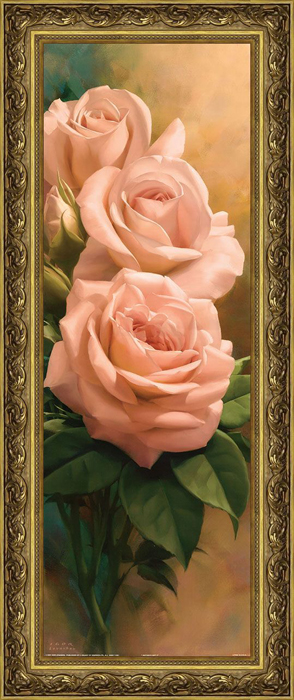 фото Картина Dekart "Розовые розы 1", 45 х 95 х 3,5 см