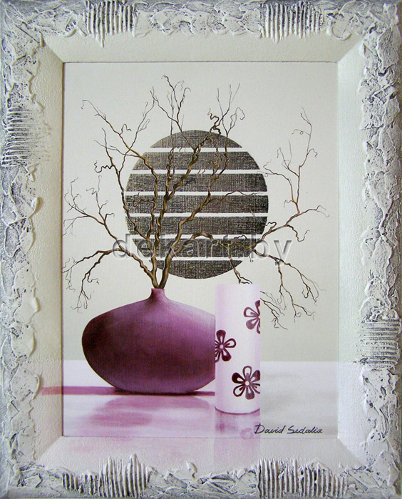 фото Картина Dekart "Фиолетовое вдохновение 2", 35,5 х 41,5 х 2 см