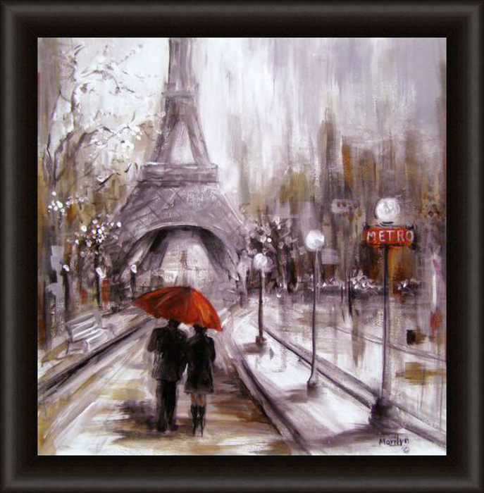 фото Картина Dekart "Вечерний Париж", 34,5 х 34,5 х 2 см