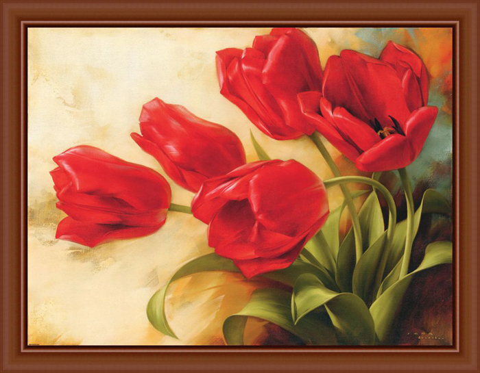 фото Картина Dekart "Красные тюльпаны 2", 8Л0917, 75 х 95 х 2 см