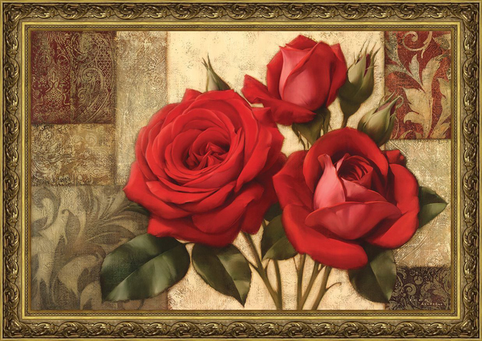фото Картина Dekart "Красные розы 2", 71,5 х 101,5 х 3,5 см