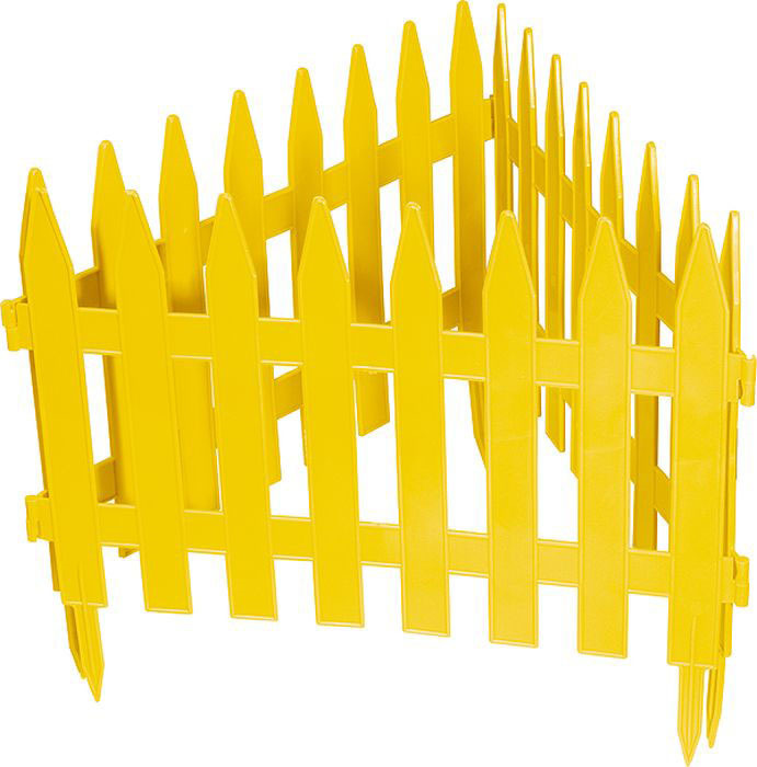 фото Забор декоративный Palisad "Рейка", цвет: желтый, 28 см х 3 м