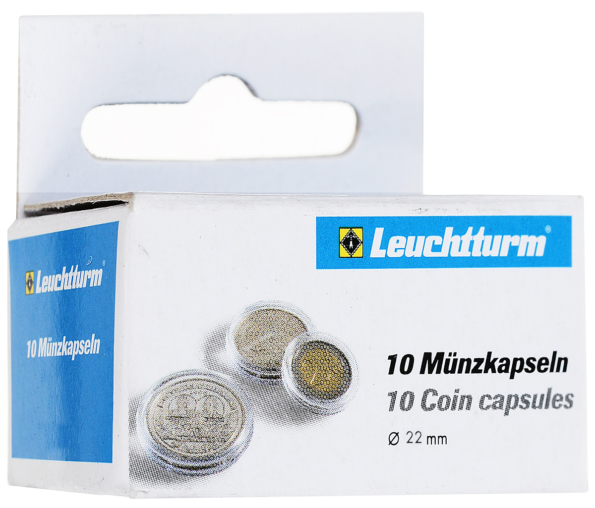 фото Капсулы для монет Leuchtturm "CAPS", диаметр 22 мм, 10 шт