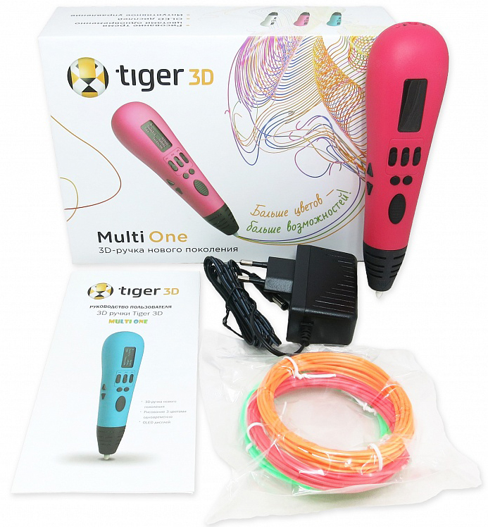 фото Tiger 3D Multi One, Pink 3D ручка