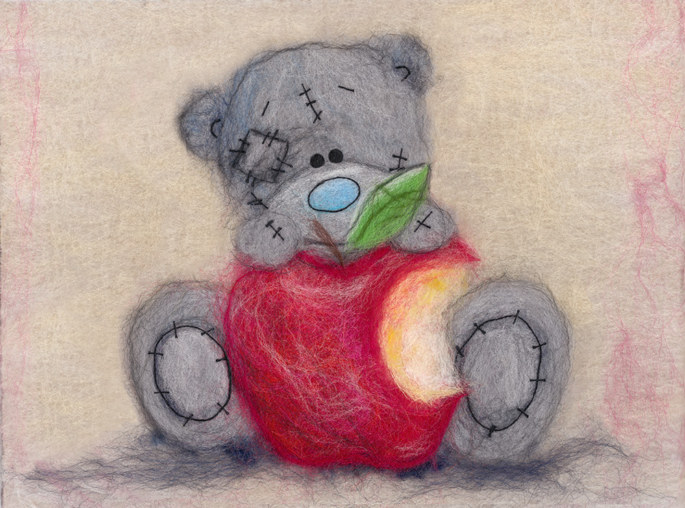фото Набор для валяния Woolla "Татти Тедди с яблочком"