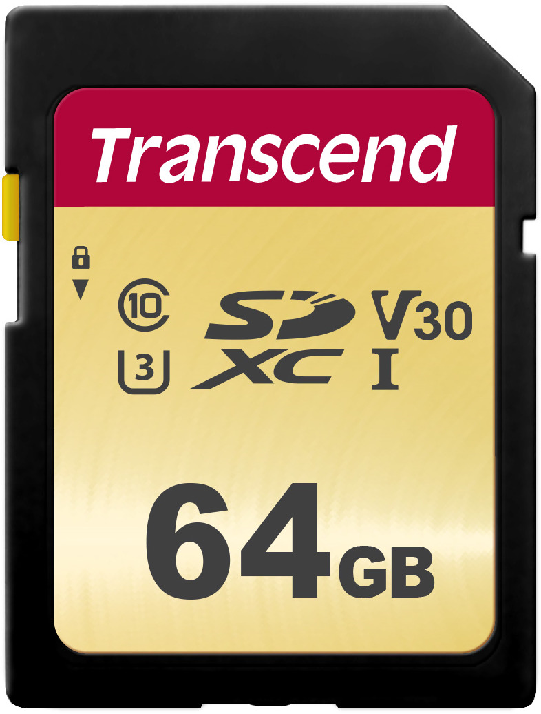 фото Transcend SDXC 500S UHS-I Class U3 64 GB карта памяти