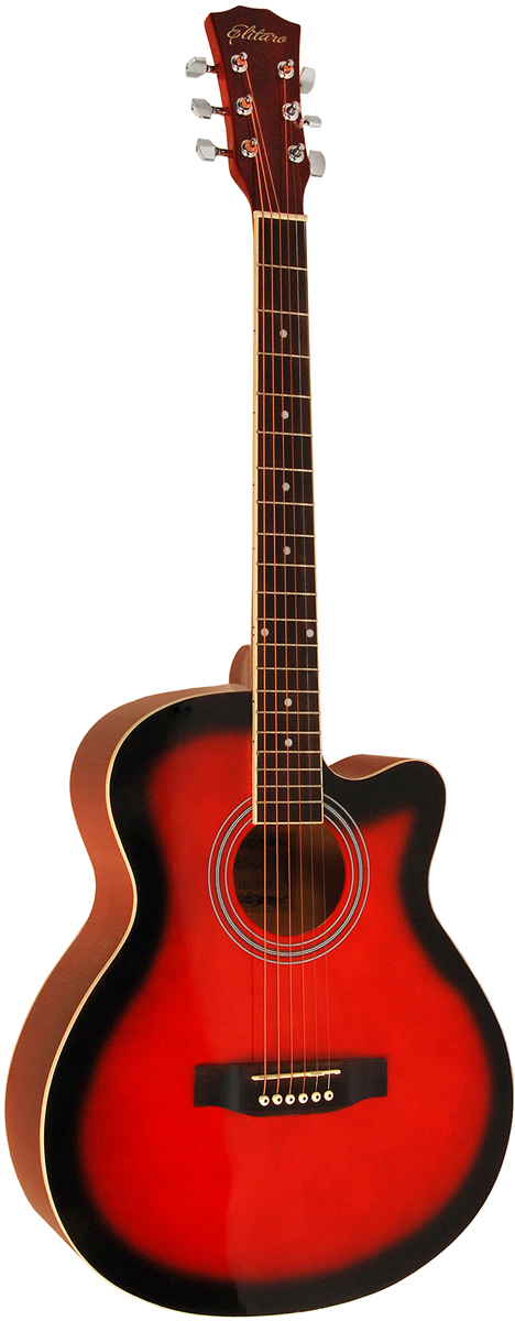 Гитара акустическая 4/4, 40" Красная Elitaro E4010 , Red — купить в ...