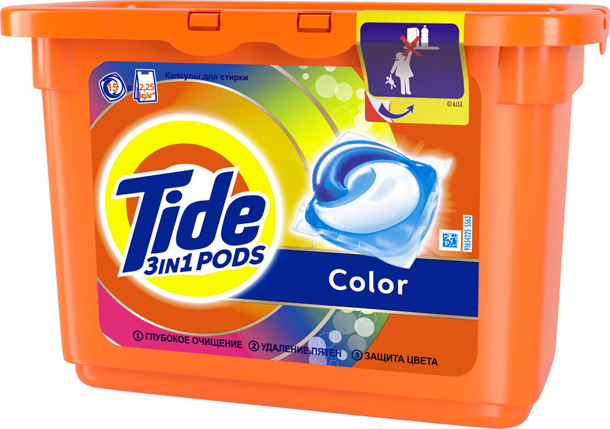 фото Капсулы для стирки Tide "Color", 15 шт