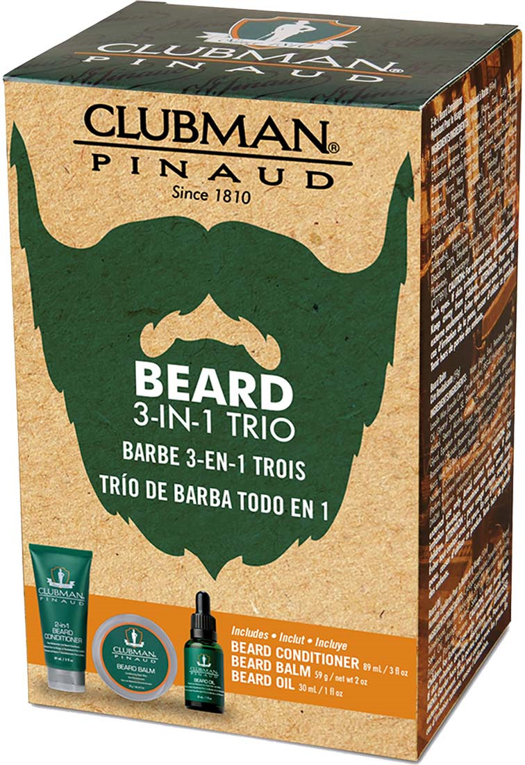 фото Подарочный набор Clubman Beard 3-in-1Trio: крем-кондиционер, воск-бальзам, масло Clubman pinaud