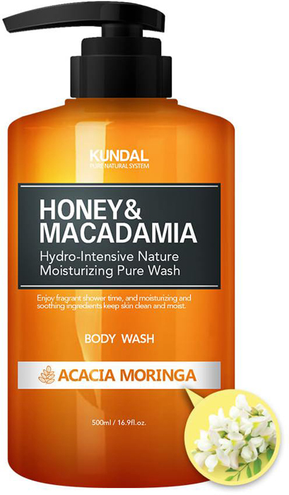 фото Гель для душа Kundal Honey & Macadamia Body Wash Acacia Moringa, 500 мл