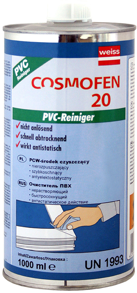 фото Очиститель для ПВХ нерастворяющий "Cosmofen 20" Weiss