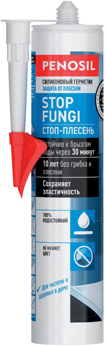 фото Герметик силиконовый Penosil Stop Fungi Silicone Sealant, цвет: белый, 310 мл