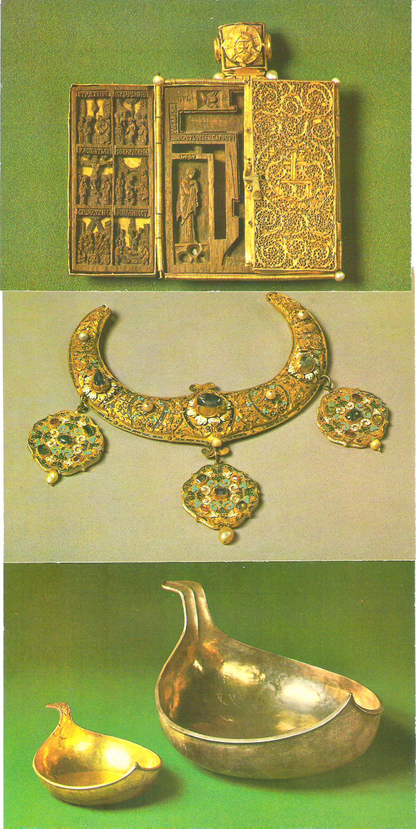 фото Золотое и серебряное дело Древней Руси / Gold and Silverwork in Old Russia (набор из 18 открыток) Изобразительное искусство