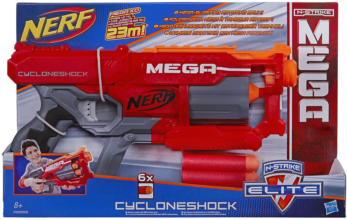 фото Nerf Бластер "Mega Cycloneshock", с патронами